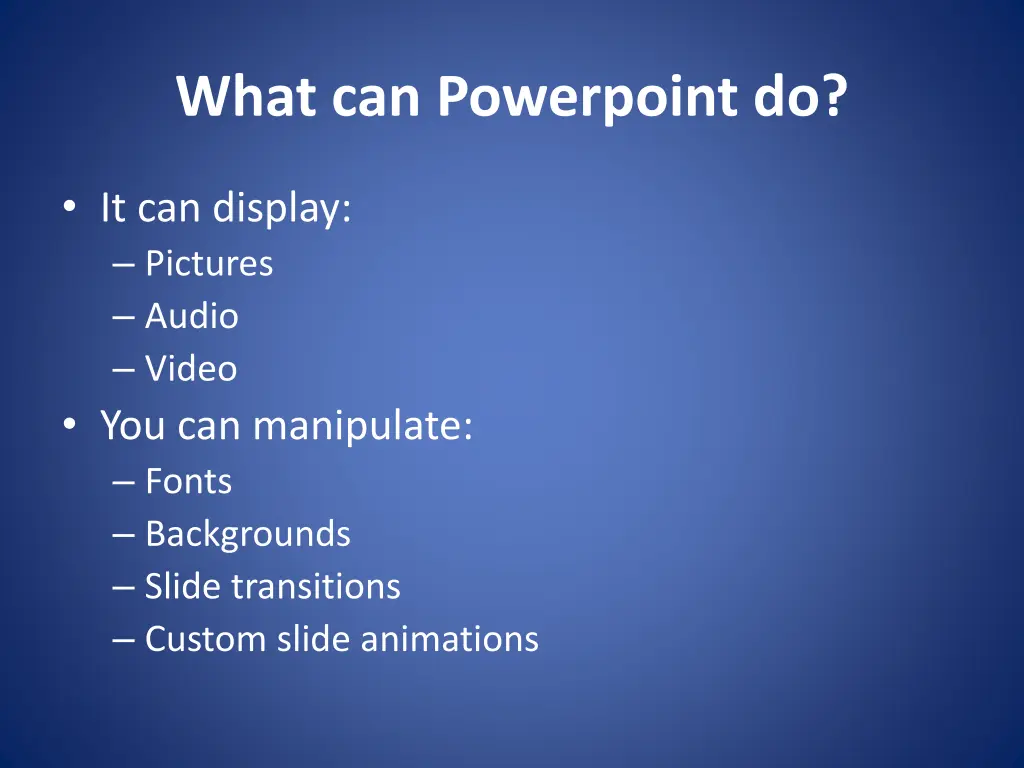what can powerpoint do