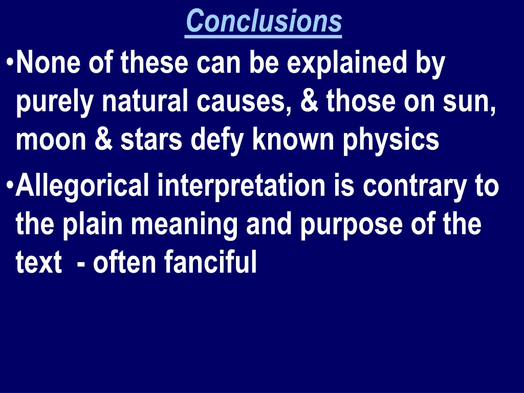conclusions 1