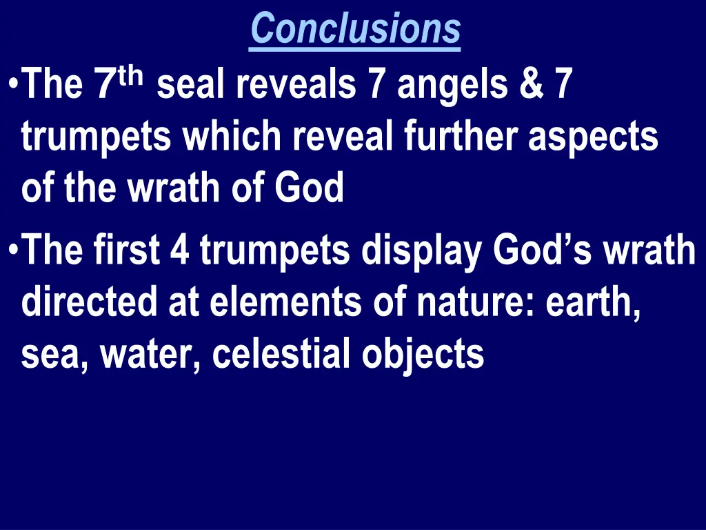 conclusions