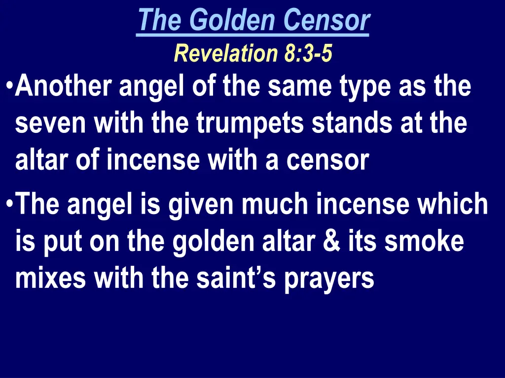 the golden censor revelation 8 3 5