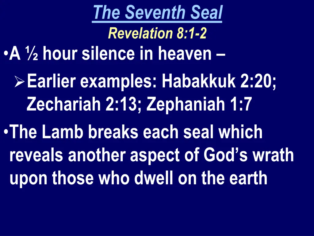 the seventh seal revelation 8 1 2