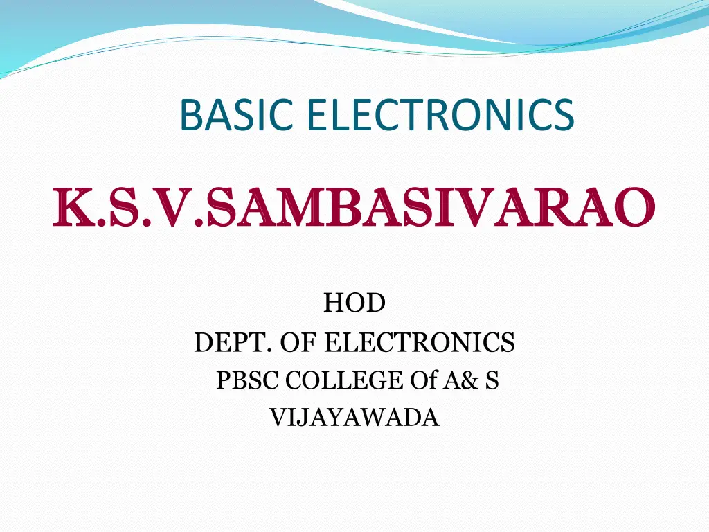 basic electronics