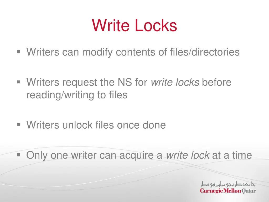 write locks