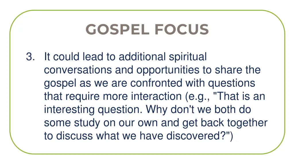gospel focus 2