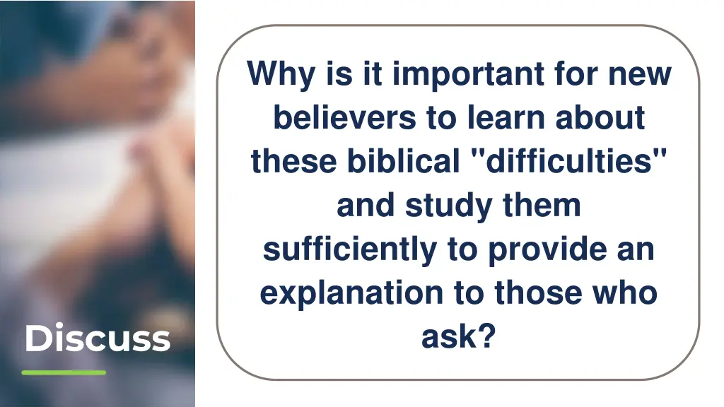 why is it important for new believers to learn