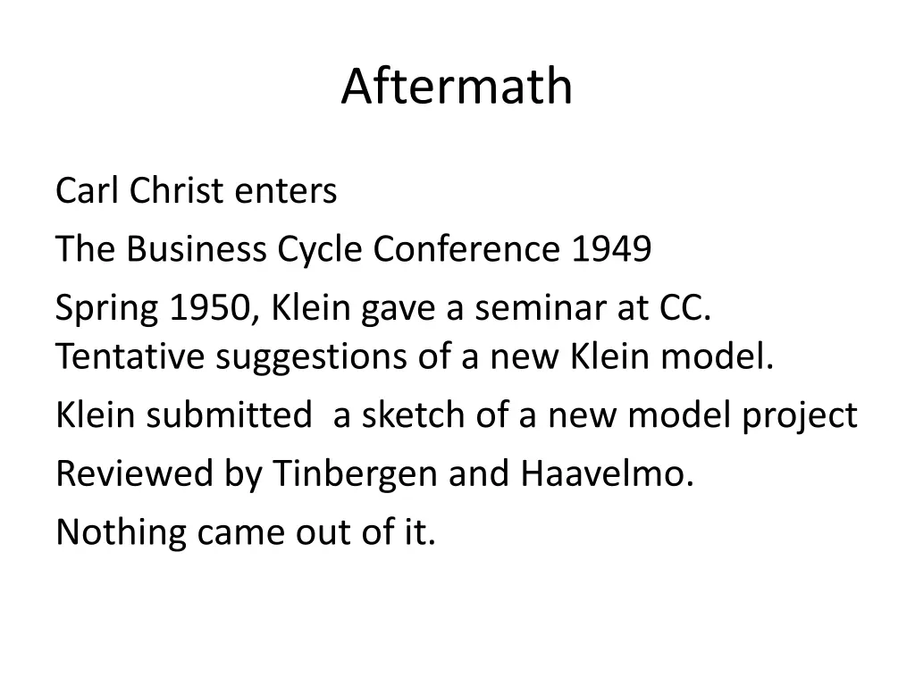 aftermath