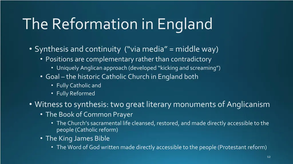 the reformation in england