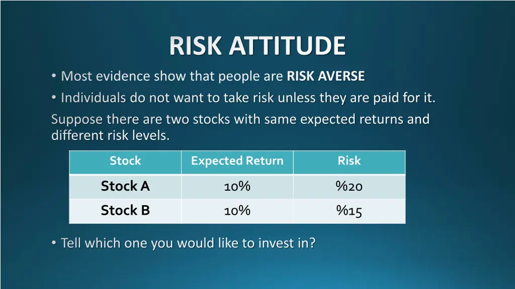 risk attitude