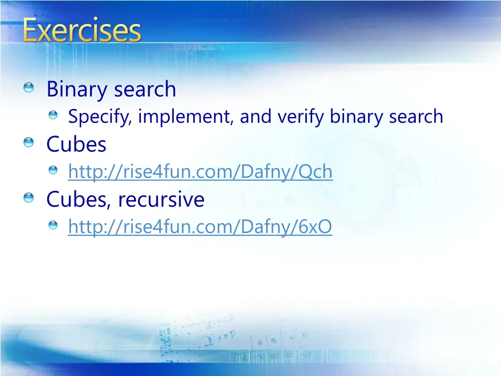 exercises