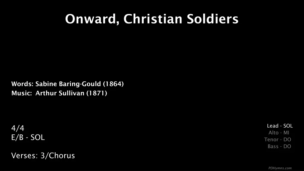 onward christian soldiers
