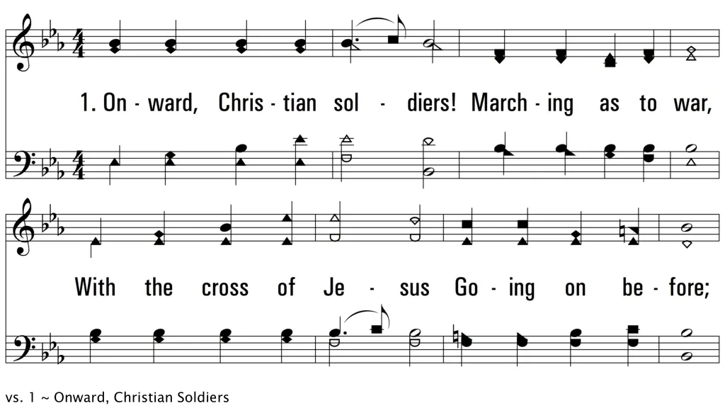 vs 1 onward christian soldiers