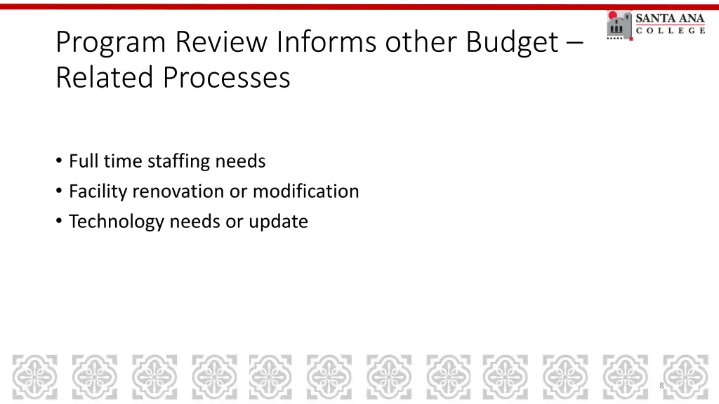 program review informs other budget related