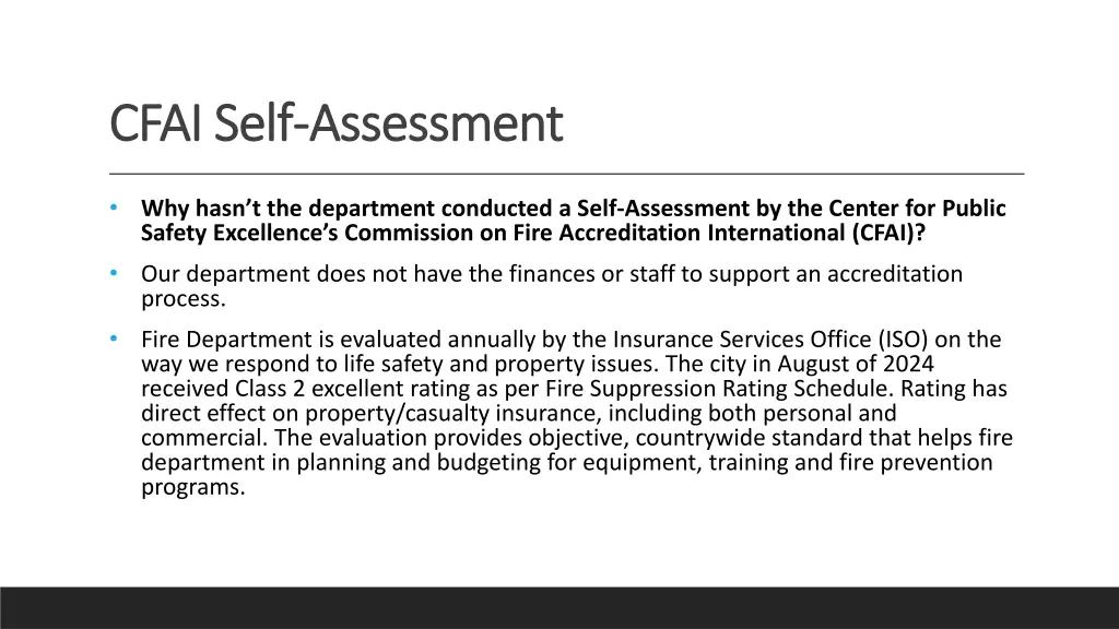 cfai self cfai self assessment assessment