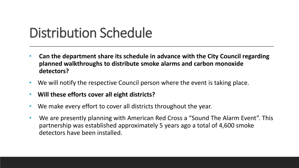 distribution schedule distribution schedule