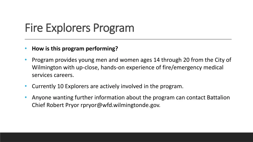 fire explorers program fire explorers program