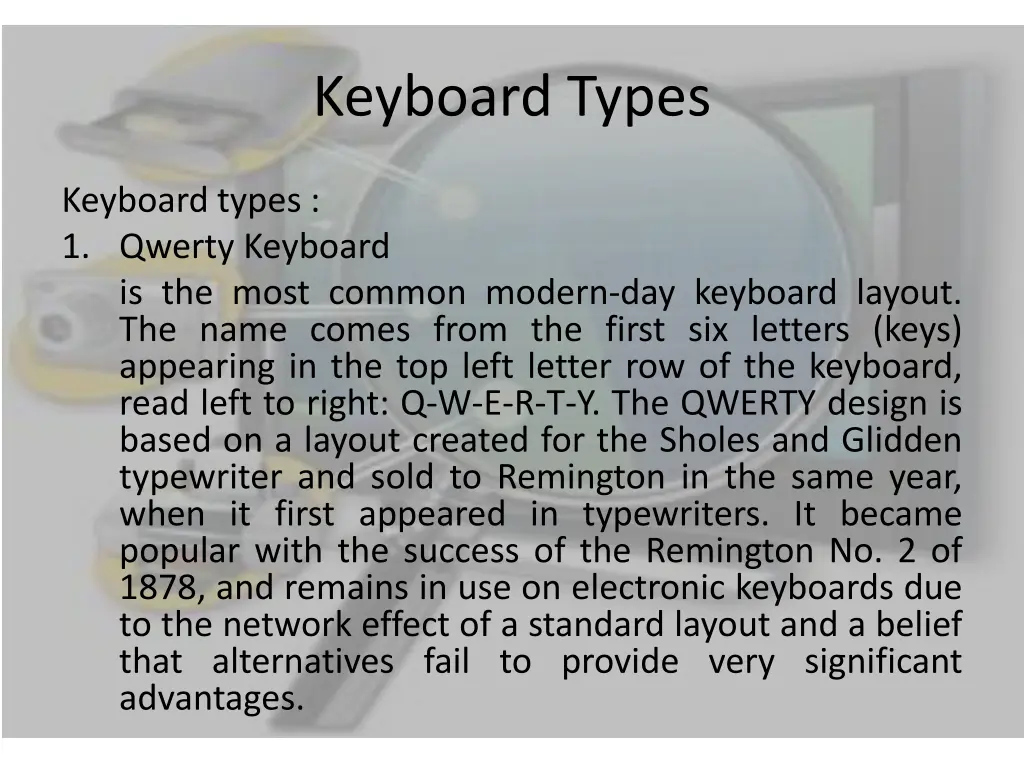 keyboard types