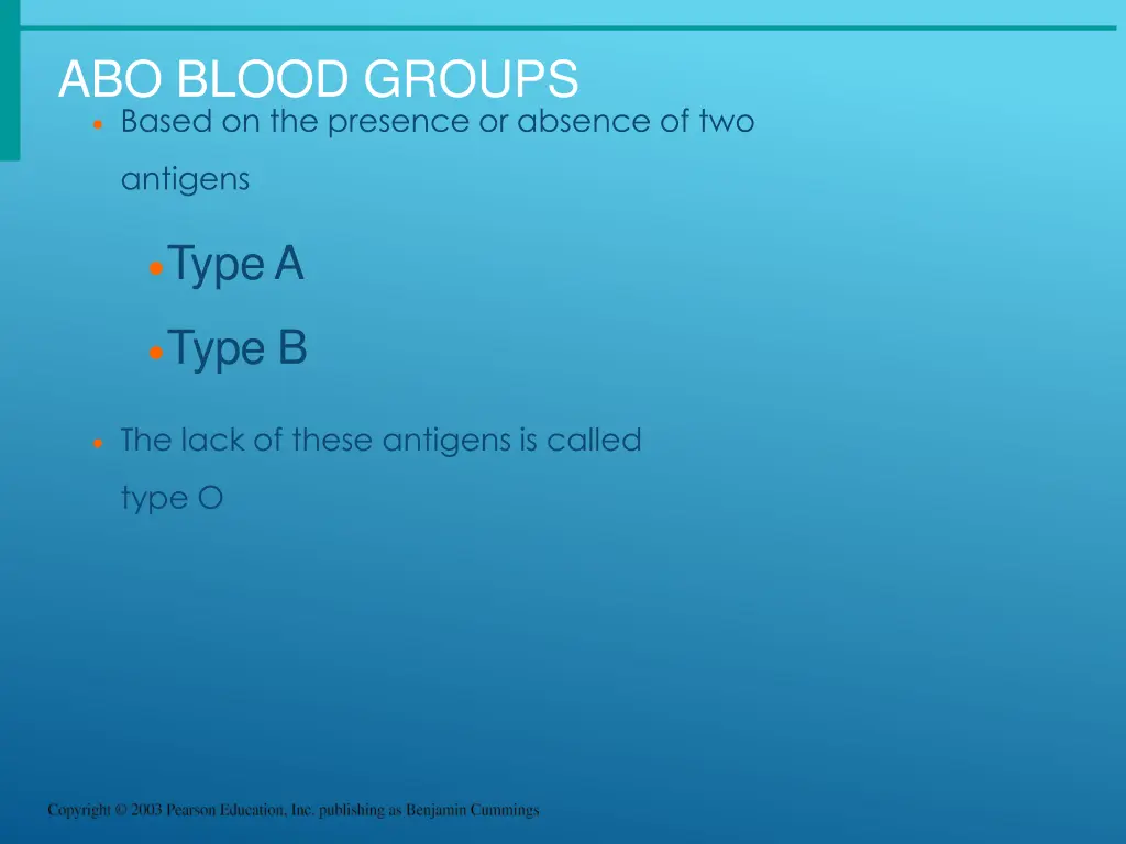 abo blood groups based on the presence or absence