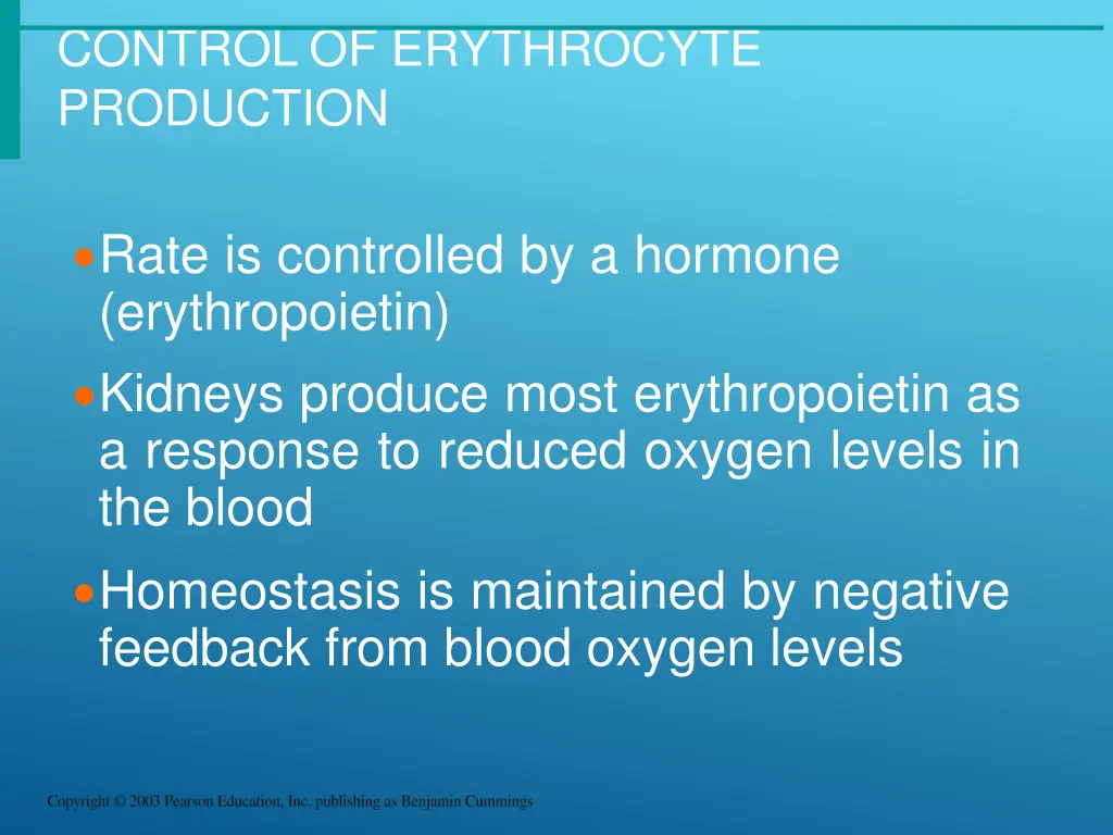 control of erythrocyte production