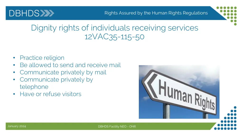 rights assured by the human rights regulations 4