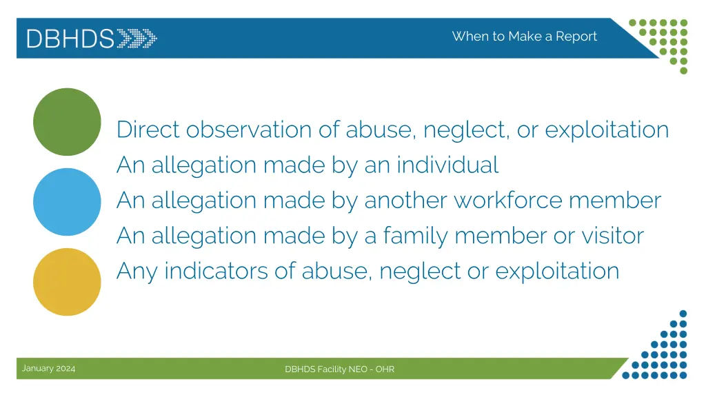 when to make a report