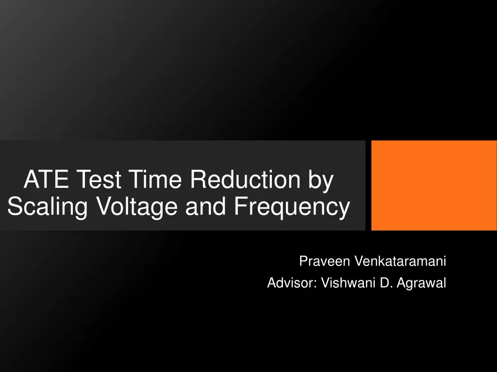 ate test time reduction by scaling voltage