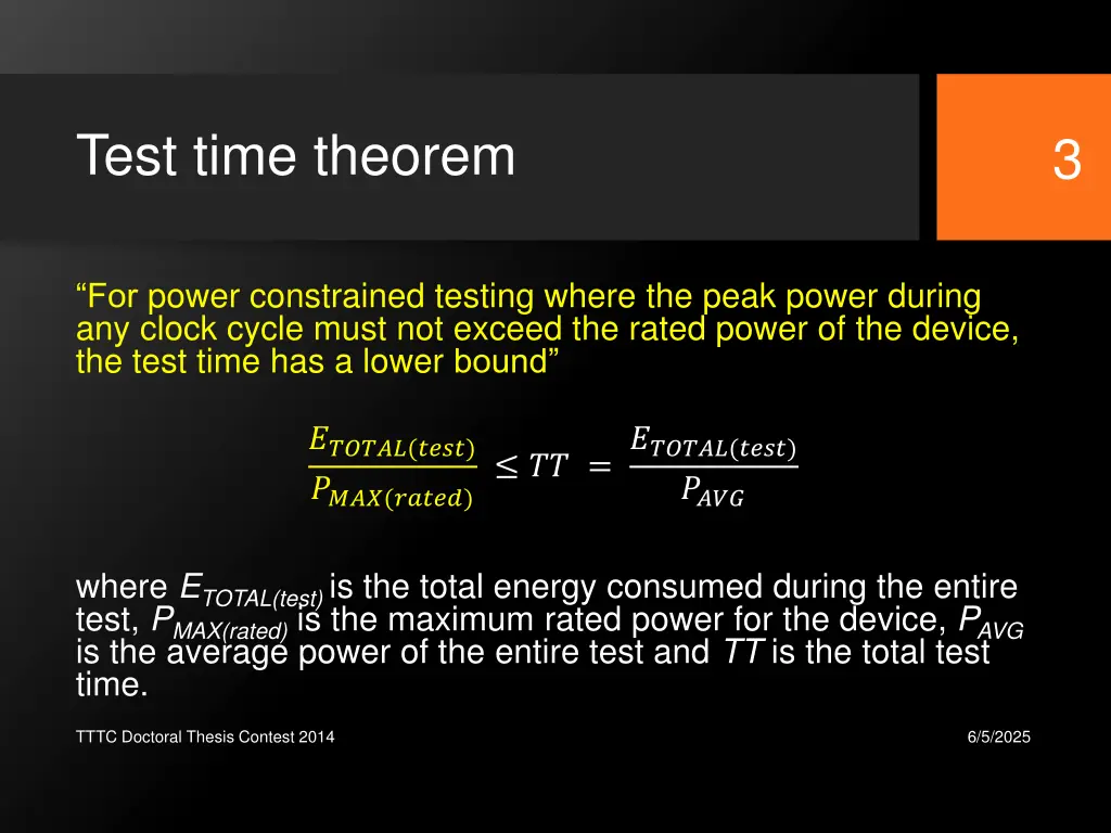 test time theorem