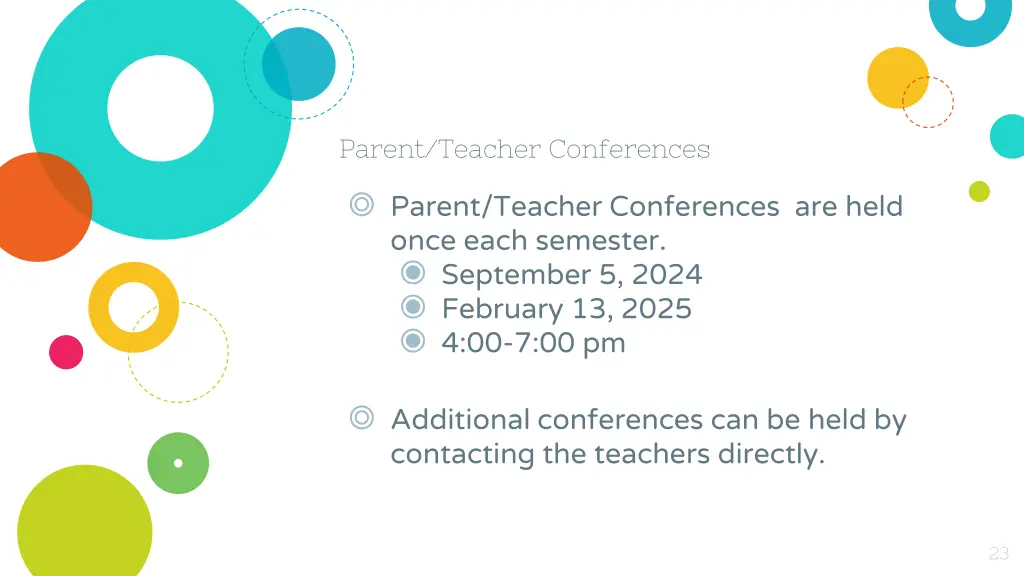 parent teacher conferences