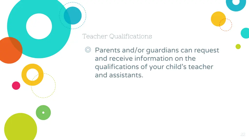 teacher qualifications