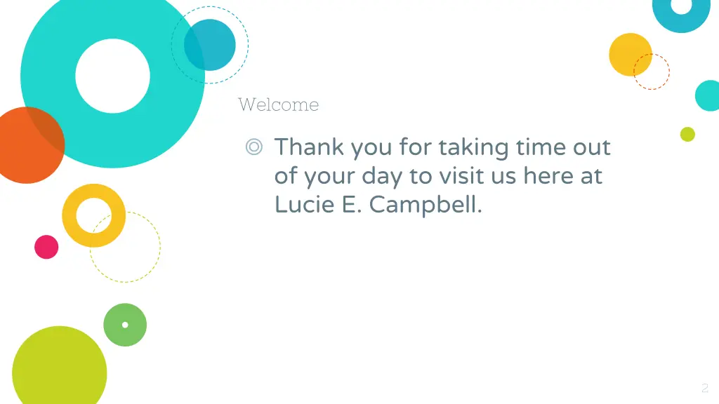 welcome