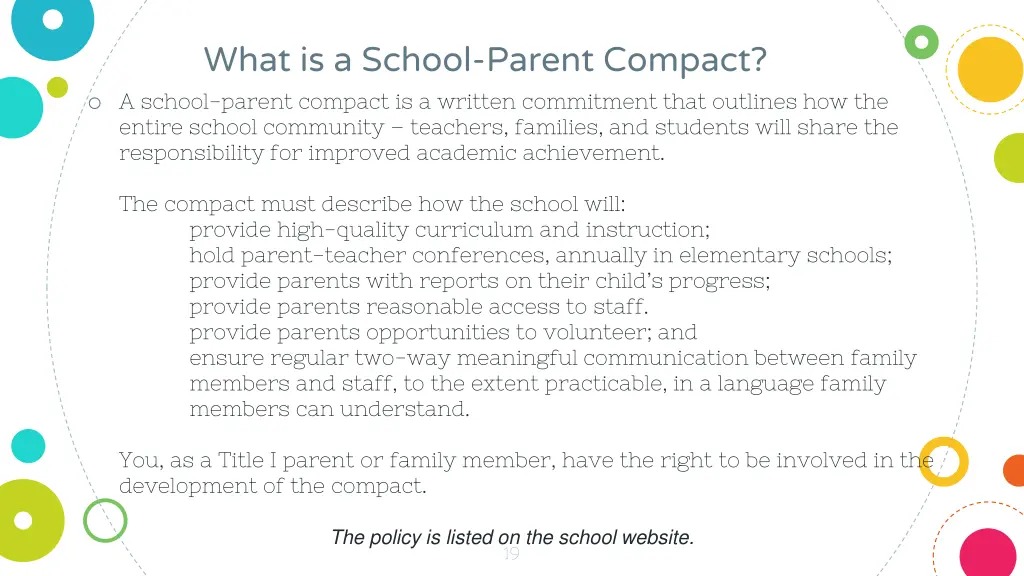what is a school parent compact