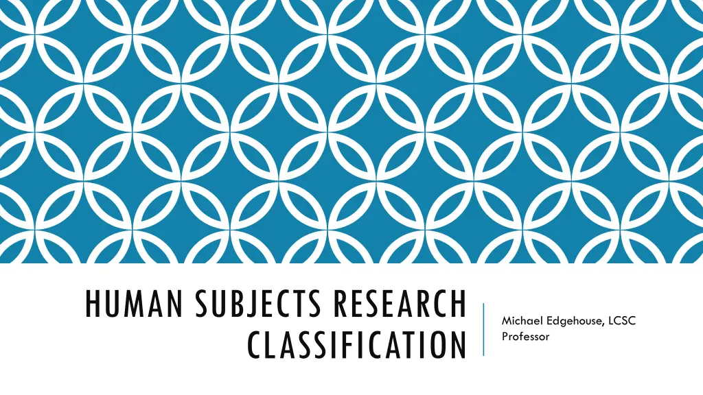human subjects research classification