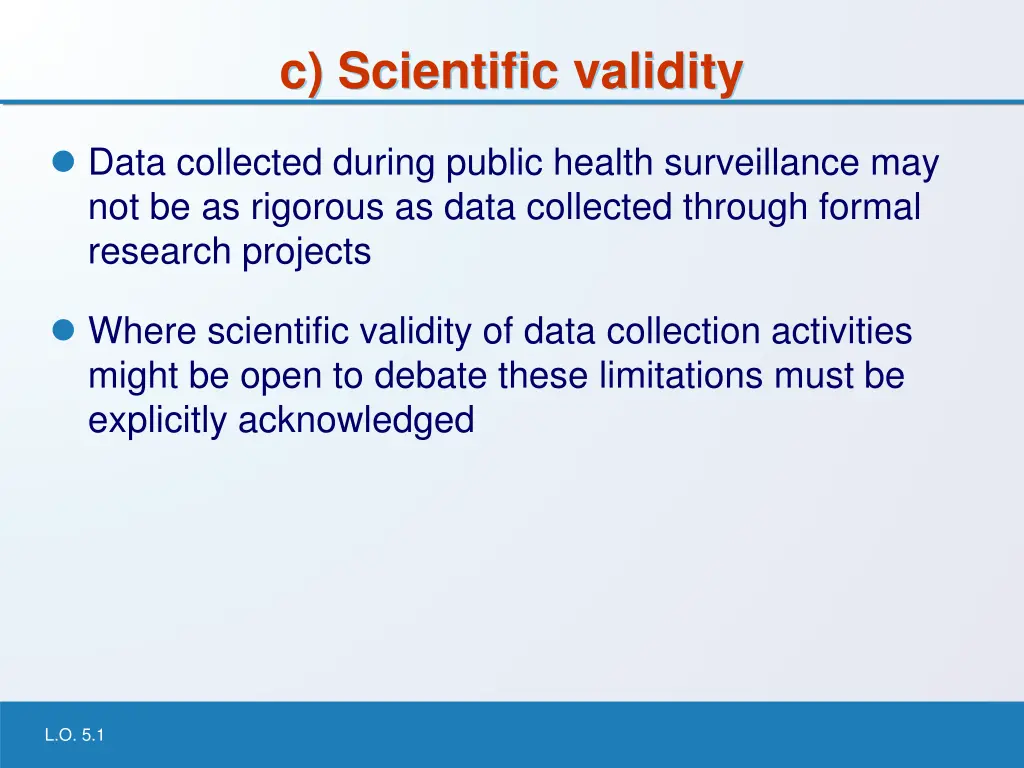 c scientific validity
