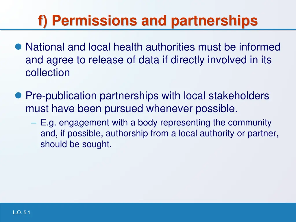 f permissions and partnerships