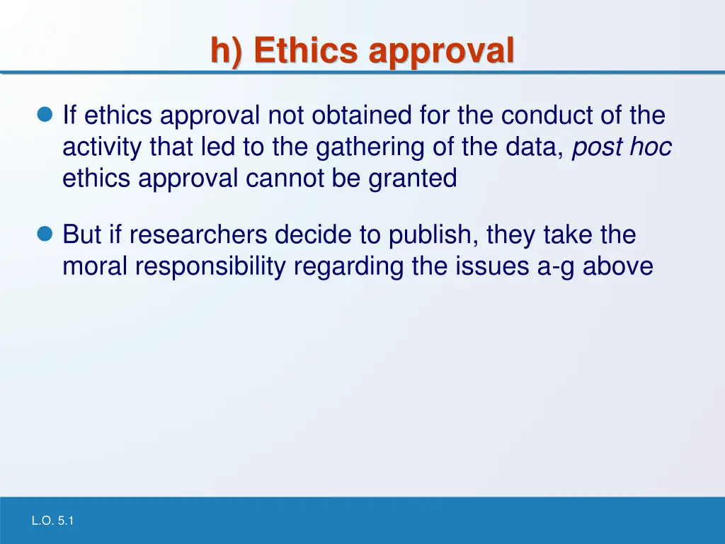 h ethics approval