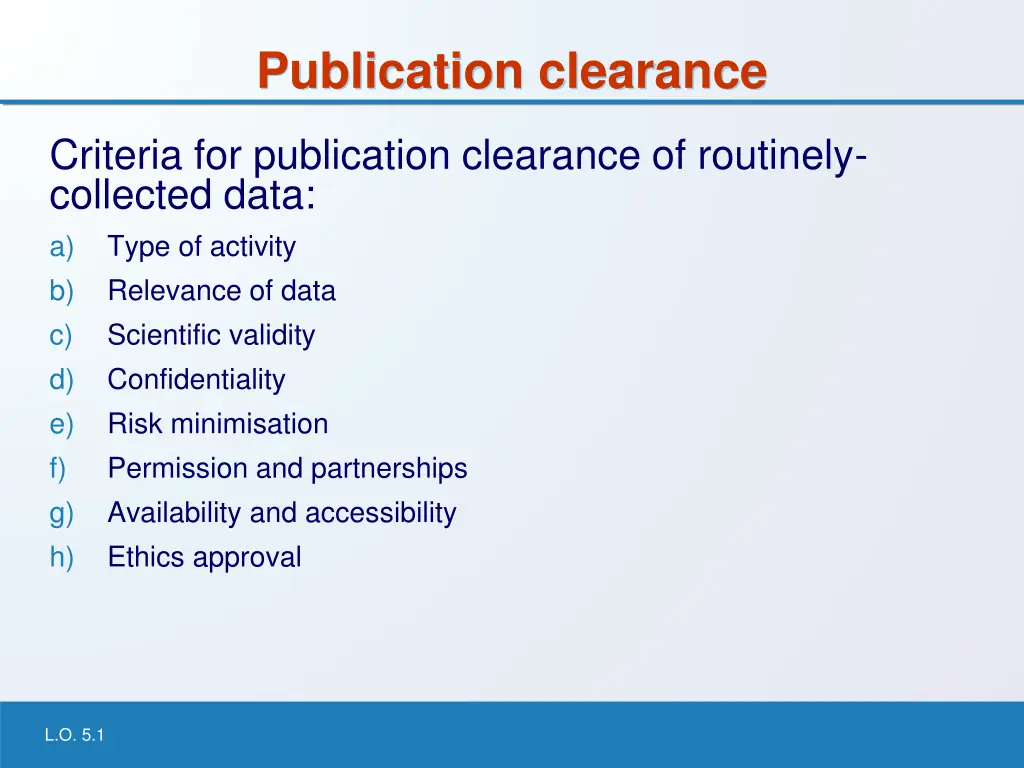 publication clearance