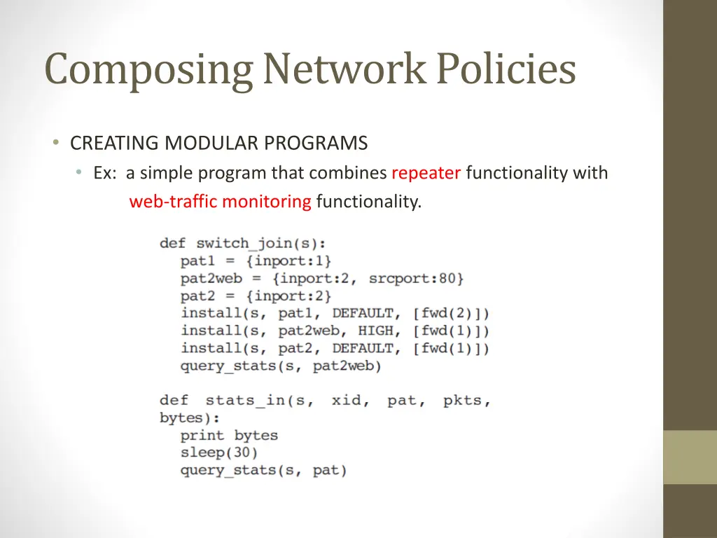 composing network policies