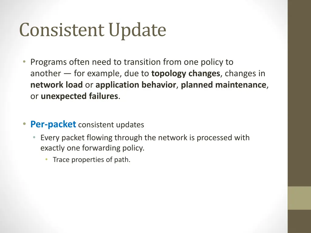 consistent update