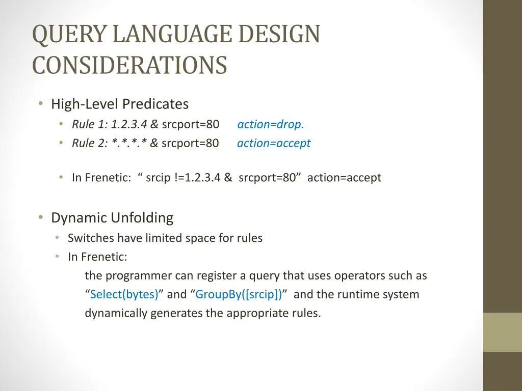 query language design considerations