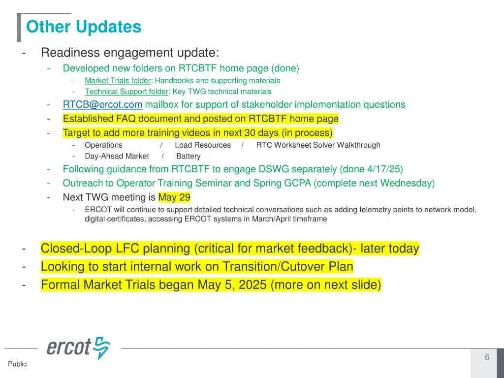 other updates