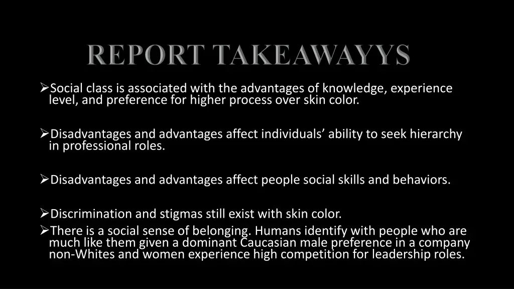 social class is associated with the advantages