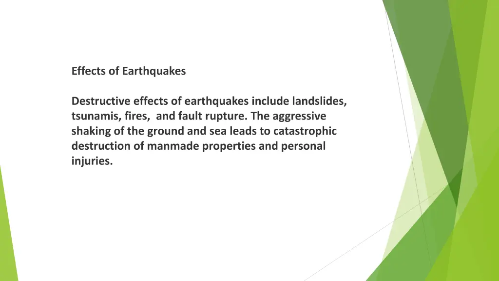 effects of earthquakes