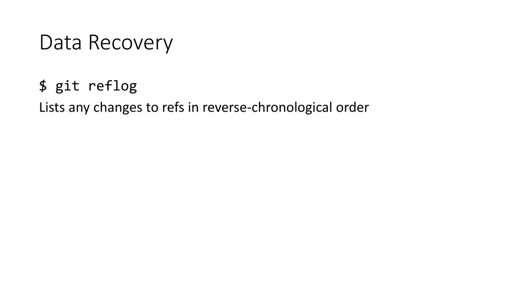 data recovery