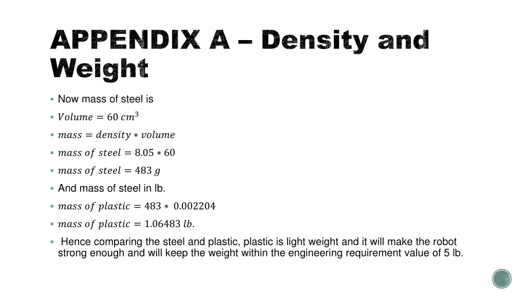 appendix a density and weight 1