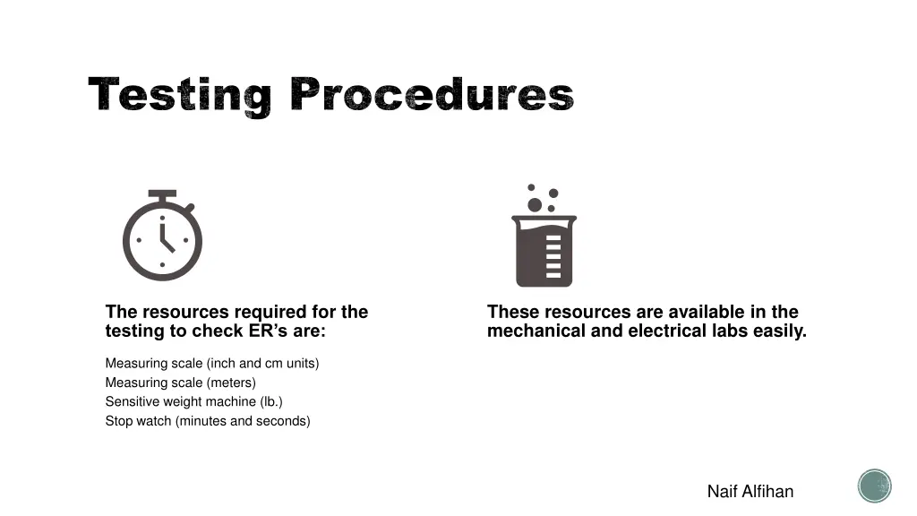 testing procedures