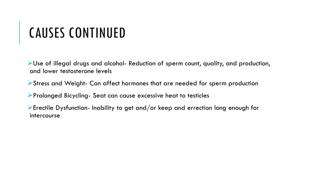 causes continued