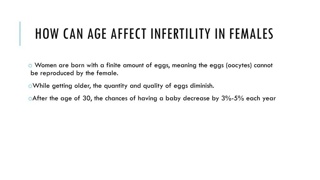 how can age affect infertility in females