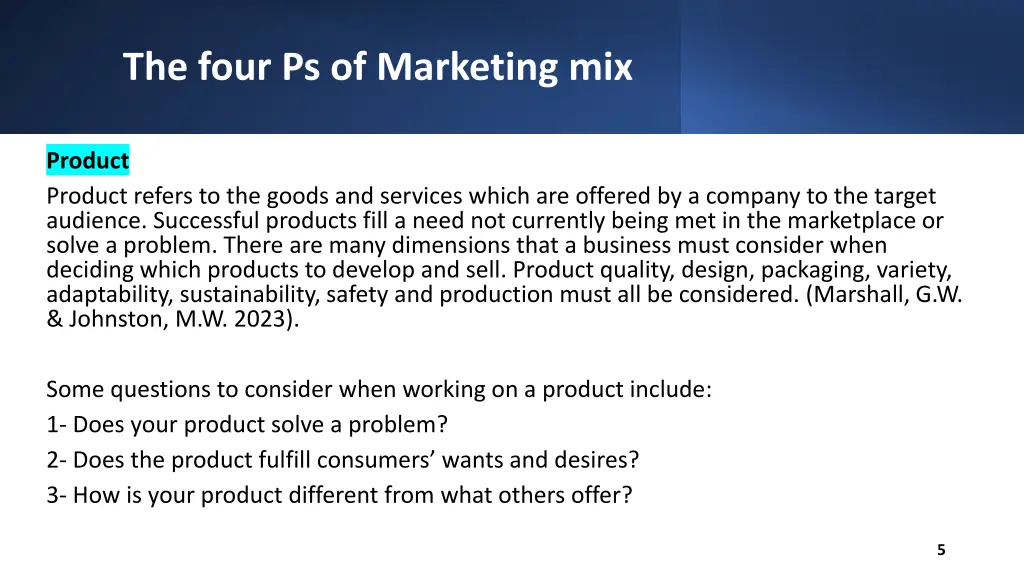 the four ps of marketing mix