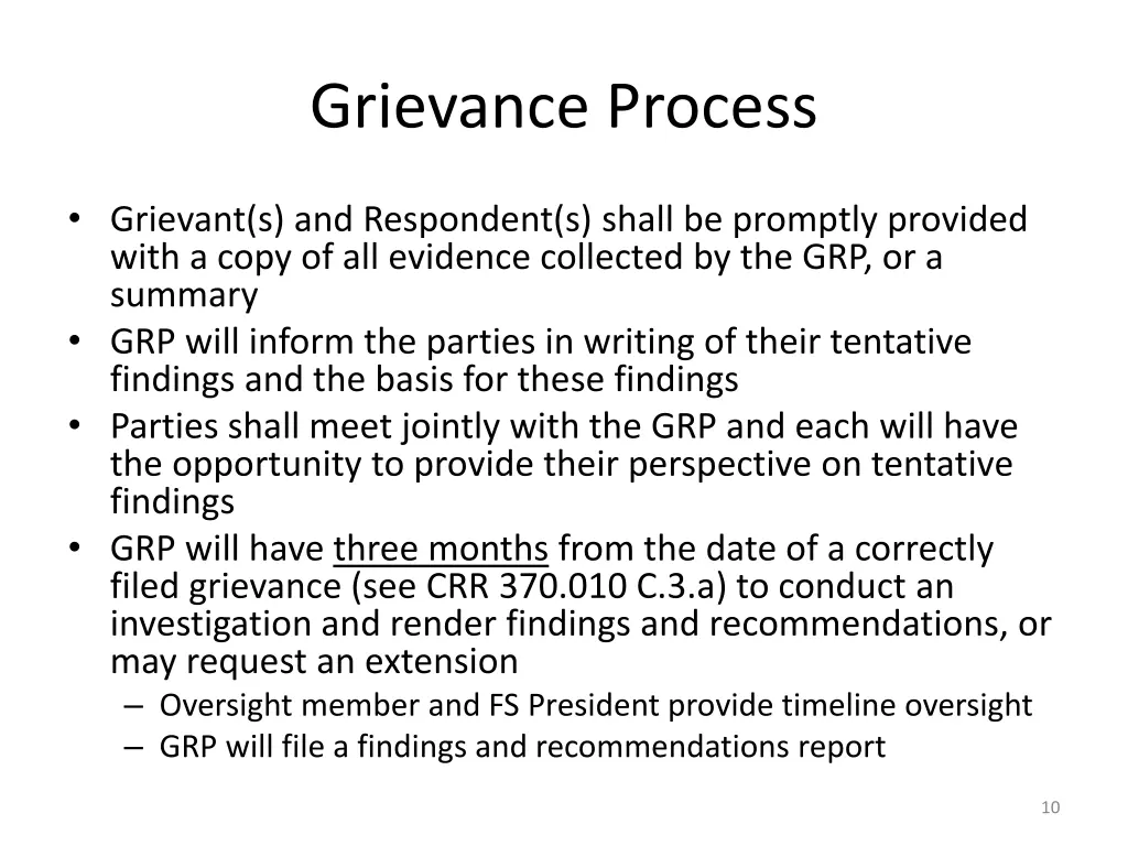 grievance process 1