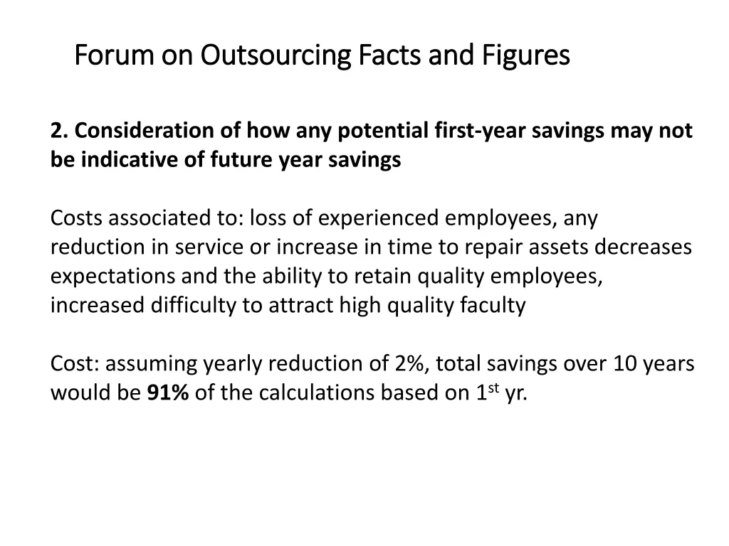 forum on outsourcing facts and figures forum 2