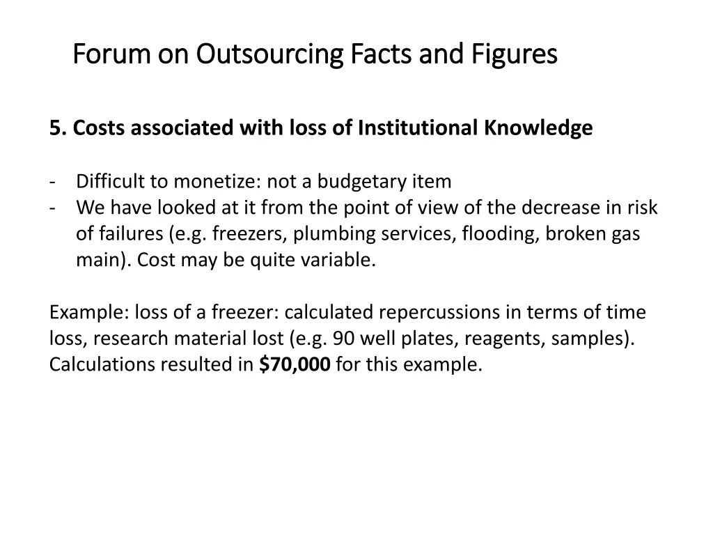 forum on outsourcing facts and figures forum 5